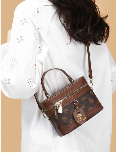 Bolso de hombro versátil para mujer con patrón geométrico, correa ajustable, bolso cruzado, diseño de solapa, bolso de mano, adecuado para viajes, compras, citas, regalo ideal para mujeres, adolescentes, estudiantes universitarios, principiantes y mujeres trabajadoras, aplicable para oficina, escuela, trabajo, negocios, transporte, al aire libre, viajes, picnic, etc.