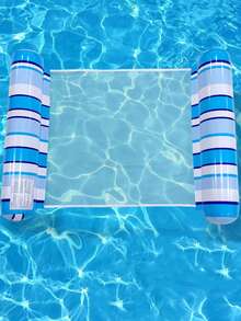 2026 New Inflatable Pool Hammock, Quick Inflation, Sturdy Striped Buoyant Lounger, Water Sports & Beach Pool Party, Single Person Floating Raft - Multicolor - View 4