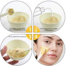 MyAoKuE-Up 3Pcs Facial Mask Bowl Set, Including A Facial Mask Bowl, A Measuring Spoon With Markings, And A Facial Mask Brush. DIY Facial Mask Tool Set. - Multicolor - View 7