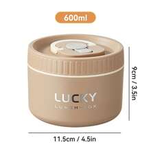 便携式304不锈钢保温午餐盒，含餐具和午餐袋，密封防漏便当盒，可微波炉和热水加热，隔热防烫，可重复使用，可存放水果沙拉等食物，适合学生和成人在学校、办公室、户外露营、野餐、旅行、返校等场合使用。 - 彩色 - 查看 15