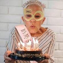 1Pc, 50th Birthday Glasses - Number Frame, Funny Photo Booth Props For Anniversary Celebration Decoration, Birthday Party Favors, Novelty Costume Eyewear For Men Women Birthday Decorations - View 3