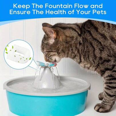 5/10/15pcs Cat Water Fountain Filter Replacement, Pet Fountain Replacement Foam Filters Compatible With Petsafe Drinkwell Pet Fountain Filters For Drinkwell Stainless Steel 360 Water Fountain, Replacement Pre-Filter Sponge, Water Dispenser Filter
