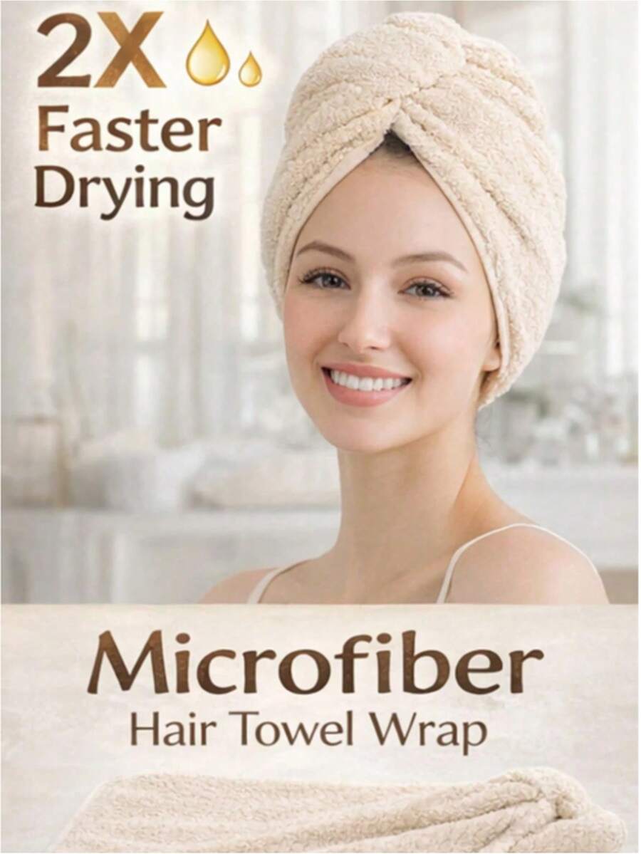 1 Stück/2 Stücke Super saugfähiges Mikrofaser Haartuch - Weich, leicht und haarpflegend (Rosa und Beige), mit verstellbarem Gummiband, unverzichtbares Badezimmer-Accessoire, passend zur Badezimmer-Dekoration und Handtuch-Sets, geeignet für Badezimmer-Sets nach der Dusche und tägliche Pflege Zuhause. Auch einzeln erhältlich. Badetuch, Badezimmer-Accessoires. Hochzeitsgeschenk, Party-Bedarf