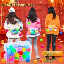 Rooster Laying Egg Shaking Ball Box, Funny Prop For Annual Party, Chicken Grass Skirt Dance, Interactive Team Building Game, Creative Activity Prop, Team Building Game Prop, Shaking Ball For Annual Party, Outdoor Toy - Multicolor - View 3