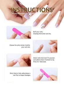 Orimuse 24Pcs Designer French Nails, Artistic 3D Golden Cross & Checkered Nails - 彩色 - 查看 6