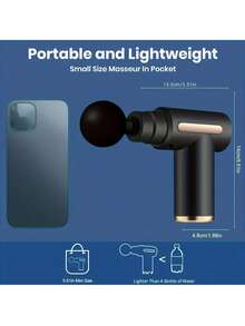 LCD Fascia Gun - 1200mAh USB Rechargeable Upgraded Faica Gun - Muscle Relaxation Massager Instrument With 4 Massage Heads & 6 Speeds, Touch Buttons. Suitable For Office Workers To Use While Sitting For Long Periods, For Athletes And Bodybuilders To Use For Relaxation After Exercise Training. - 灰色 - 查看 10