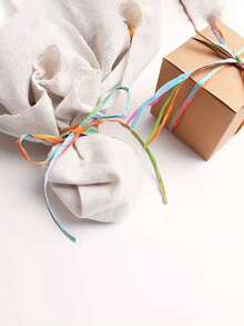 Fita de presente trançada em ráfia natural, fita de papel de ráfia colorida, fita multicolorida para embrulho de presentes de aniversário, buquê artesanal, jardinagem, embrulho de presente trançado em ráfia multicolorida e decoração DIY, festa, bênção de aniversário, arranjo floral - Cores misturadas - Ver 5
