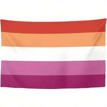 Lesbian Pride Flag Tapestry, Lesbian Wall Decor Hanging For Bedroom Living Room Dorm - 1PC - Xem 1