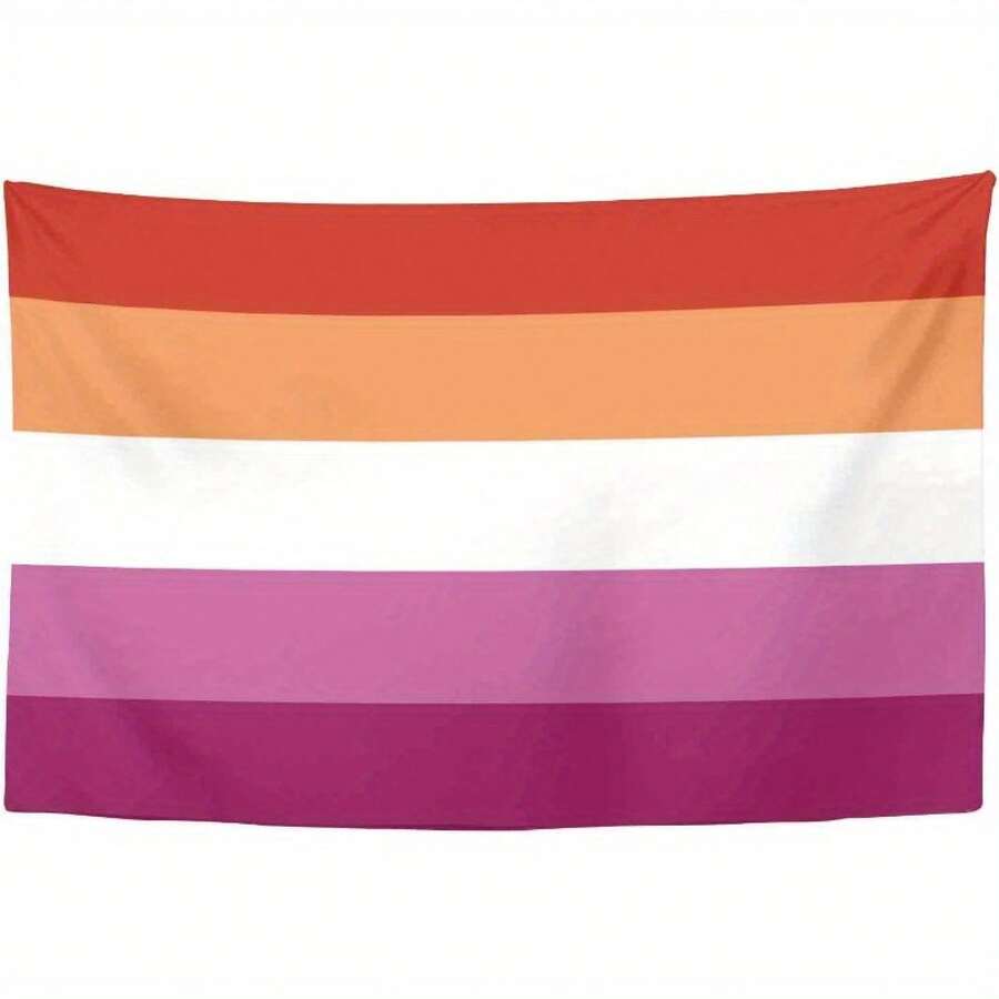 Lesbian Pride Flag Tapestry, Lesbian Wall Decor Hanging For Bedroom Living Room Dorm - 1PC - Xem 1