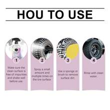 Limpiador de ruedas de alta resistencia, descontaminación de ruedas y llantas, agente de limpieza y mantenimiento antienvejecimiento y antipolvo con espuma - 120 ml - Ver 8