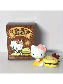 SANRIO Búp bê nhồi bông hình mèo con - Hộp bí ẩn chủ đề bánh rán sô cô la mini dễ thương, vật trang trí tinh tế phù hợp để trang trí bàn làm việc/trang trí nhà cửa/xe hơi, món quà thời trang hoàn hảo cho các dịp lễ hoặc sinh nhật. - Nhiều màu - Xem 3