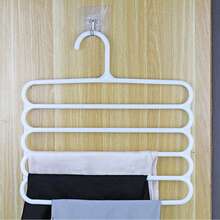 5-Tier Plastic Multifunctional Scarf Holder Rack, Non-Slip Scarf/Shawl Storage Organizer - Multicolor - View 6