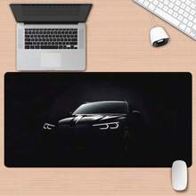 1 pieza Alfombrilla de ratón grande de diseño de coche negro de moda, accesorios de escritorio de goma antideslizante para oficina y juegos, alfombrilla para teclado decorativa - Tapete para ratón - Ver 9