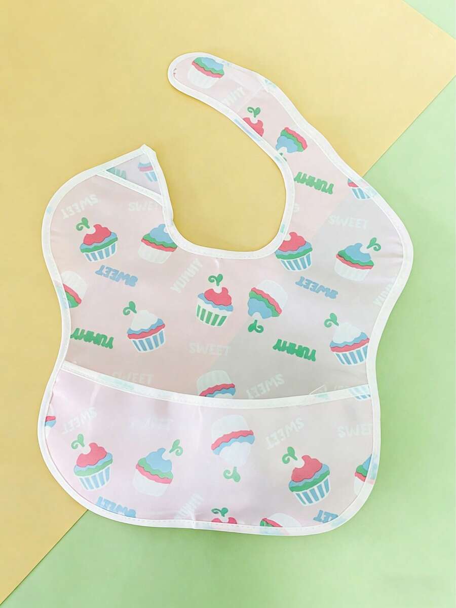 1 pieza Babero para bebé, Delantal impermeable y antiensuciamiento para alimentación de infantes, para niñas pequeñas, otoño/invierno - Multicolor 1 - Ver 1