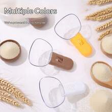 Cuchara de arroz multifuncional con taza y cuchara de medición - Herramienta de cocina, mango ergonómico, diseño a prueba de insectos, medición precisa de arroz, harina, pasta, sopa, granos - Cuchara de plástico resistente, cuchara/escala para mascotas con accesorios de borde y pala (compatible con básculas inteligentes) - Adecuado para cocinas domésticas y comerciales - Disponible en varios colores - Multicolor - Ver 7