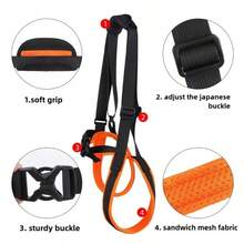 iDestry Adjustable Dog Lift Harness Sling For Dogs Hind Leg Support Soft Lift Rehab For Weak Rear Legs Helps Senior Injured Disabled Dog Helping Pets Walk - Orange - View 6