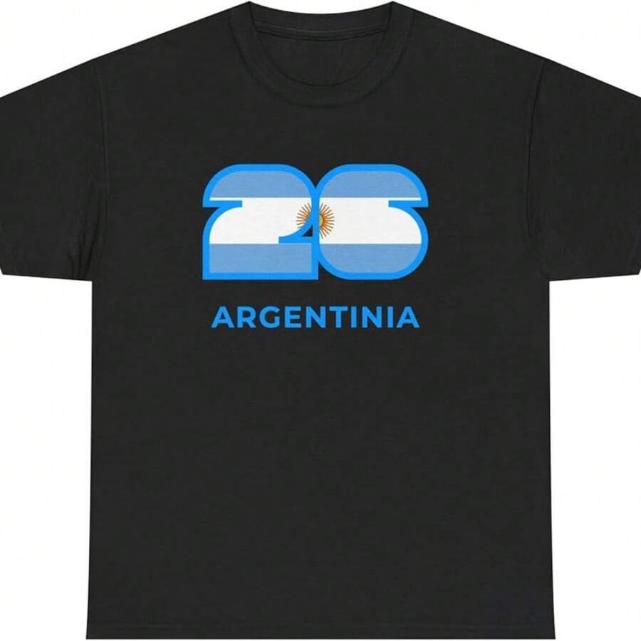 2026 World Cup Themed Tee _ Designed By Renowned Artist Samuel James And Featuring Argentina - Black - View 1