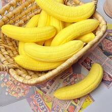 香蕉造型慢回弹软胶玩具，缓解压力，手工硅胶材质，触感柔软，是青少年和成人的理想礼物。 - 彩色 - 查看 6