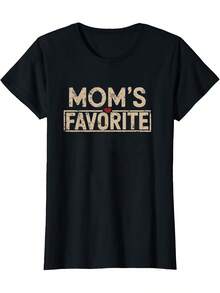 Mom's Favorite Mother's Day-Shirt - Black - View 3