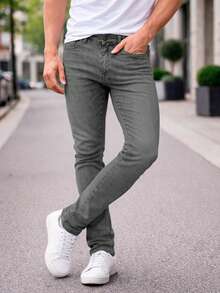 Shendy Vendy Men's Slim Fit Jeans, Slim Fit Style For Men - Dark Grey - View 5