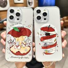 Funda magnética acrílica transparente para parejas, compatible con múltiples modelos de teléfono - Paraíso de Manzanas1 - Ver 2