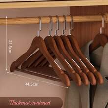 Hotel-Grade Wooden Non-Slip Seamless Wide-Shoulder Clothes Hanger For Home Organization And Closet Upgrade, Natural Wood Suit Hanger For Men And Women, Thick Coat Hanger For Shirts, Jackets, And Outerwear, Seamless Design Prevents Shoulder Dents, Wide Shoulder Profile Maximizes Storage Space, Ideal For Travel Or Home Use, Wardrobe Refresh, Elegant Nordic-Style Wood Hanger For Everyday Use, Premium Finish And Strong Load Capacity - View 4