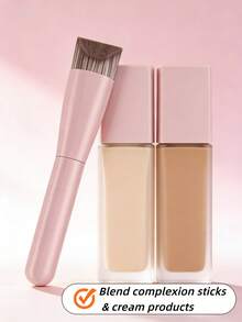 OEIEZ Foundation Makeup Brushes, V-Shaped Kabuki Concealer Brush Under Eye Nose Contour Brush For Liquid Cream Powder Blending Buffing (Pink) - Pink - View 8