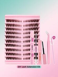 Waterproof Long-Lasting Eyelash Extension Kit - Includes Cluster Eyelash Glue, Individual Lash Glue, And Sealant, Long-Lasting And Smudge-Proof, Suitable For Beginners - Multicolor - View 11