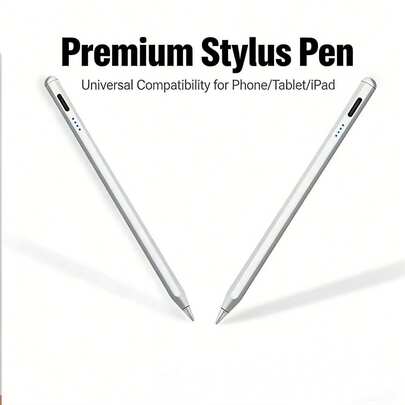 1pc Universal Capacitive Touch Screen Stylus Pen, Magnetic Anti-Mistouching, Drawing & Editing, Compatible With IPhone 17/16/15/14/13/12/11/XS/XR, S25/S24/S23/S22/S21/S20, Windows, With USB-C Charging Cable