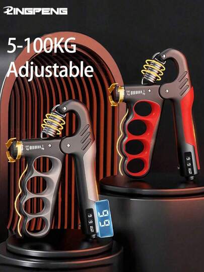 5-100 Lbs Adjustable Hand Grip Strengthener, Pound Counting Grip Trainer, Gym Wrist Exerciser, Hand Grip Strengthener, Muscle Recovery, Arm Strength Fitness Equipment, Wrist Trainer, Five Finger Grip Strengthener, Hand Strength Training Fitness Gym Accessory, Workout, Gym, Home Exercise
