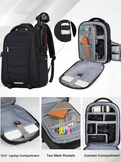 Professional Camera Backpack For DSLR/Mirrorless Cameras, Waterproof Laptop Backpack, 14/15.6 Inch, With Rain Cover, Anti-Theft Travel Bag, Large Capacity Photography Backpack, Travel Laptop Bag, Travel Backpack