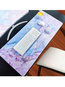 1 Set Rubber Memory Foam Mechanical Keyboard Stand, Suitable For Desktop Computer/Laptop Office + Memory Foam Mouse Wrist Pad + 90*40 Large Rubber Bottom Non-Slip Cloth Mouse Pad + Round Coaster + 4pcs Comfortable Combination Pads - View 3