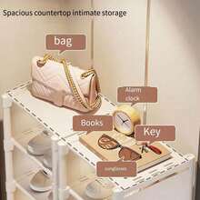 1 pieza Estantería vertical estrecha de 8 niveles, material de plástico, gabinete de zapatos autoportante con estantes, adecuado para la entrada, el armario, el dormitorio - Blanco - Ver 7