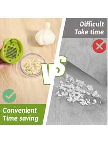 1件装重型蒜蓉压榨器/切碎器 - 手动压蒜切碎器，带易清洁切碎盘，紧凑型手持设计，塑料材质，可压蒜瓣（否） - 可用洗碗机清洗 - 彩色 - 查看 10