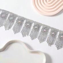 2条65毫米闪亮水钻饰边，适用于手工艺品装饰、婚纱装饰、DIY包包装饰、帽子装饰、鞋子装饰、缝制蕾丝装饰等。 - 多色 - 查看 9