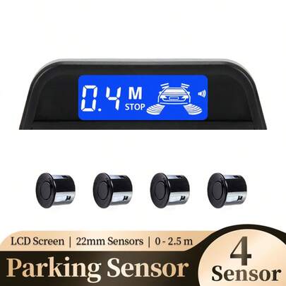 4pcs Auto Car LED Parking Radar With Parking Sensors Backup Car Parking Radar Monitor Detector System Backlight Display