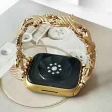 [Vacation Style Strap] 1pc Elastic Starfish Watch Band, Compatible With Apple Watch Bands 38/40/41/42/44/45/46/49mm, Zinc Alloy Stretch Strap, Suitable For Apple Watch Ultra 3/2/1 Series 1-11, Vacation Style Strap - Multicolor - View 6