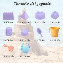 10 Piezas de Juguetes de Playa para niños, Juguetes de de Playa con Bolsa de Malla, Cubo de Playa y Pala para Que los niños jueguen en la Playa al Aire Libre - 10 piezas - Ver 3