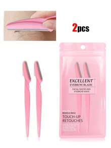30pcs Eyebrow Trimmer & Shaver Set, Exfoliating & Buffing Tools, Facial & Body Hair Removal Groomer, Long Handle Eyebrow Shaper, Women's Depilation Tools, Body & Facial Hair Trimmer & Razor Set With Precision Guards, Travel-Friendly Eyebrow Grooming Kit, Eyebrow/Facial Hair Cleaner - Pink - View 12