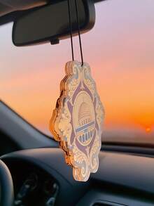 1Pc 2D Islamic Muslim Car Decorations, Rearview Mirror Decorations, Spiritual Car Interior Accessories, Perfect Choice For Eid Al Fitr, Valentine's Day Gifts, And Gifts For Friends - Multicolor - View 3