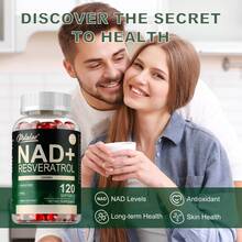 NAD+ Resveratrol – Unterstützt Die Zellgesundheit, Wirkt Antioxidativ, Hellt Den Teint Auf, Fördert Die Gesundheit Von Haut, Haaren Und Nägeln, Steigert Die Energie - 120 Kapseln - 120 Kapseln - Übersicht 5