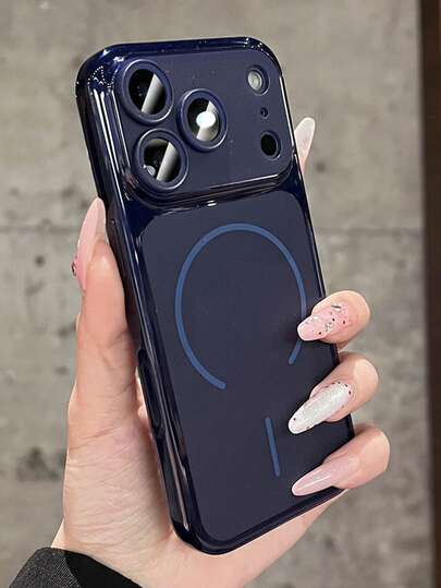 Funda suave con diseño minimalista, a prueba de golpes y antideslizante, con patrón magnético traslúcido mate compatible con iPhone 17 Pro Max, 17 Pro, 17, 16, 15, 14, 13 Pro Max