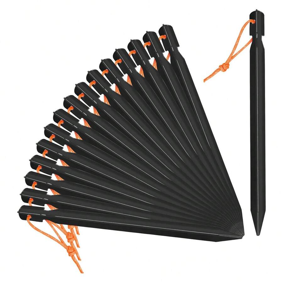 Aluminum Alloy Tent Stakes, Durable And Lightweight Metal Tent Pegs, Sturdy Outdoor Camping Nails - A - View 1
