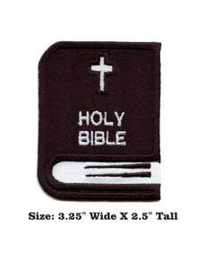 I Love Jesus Patch Religious Christian Glitter Applique Embroidered Iron On - Multicolor - View 12