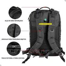 Large 50L Reinforced Waterproof Tactical Military Backpack - Khaki - View 5