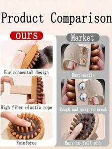 1/2pcs Wooden Massage Brush/Pad, A Tool For Body Massage And Care To Relieve Fatigue And Soreness, Reduce Fat, Promote Lymph And Blood Circulation, And Remove Dead Skin. - Multicolor - View 11