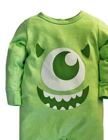 Disney Lightweight Printed Cotton Romper For Baby - 綠色 - 查看 3