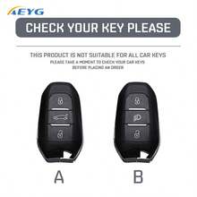 Carbon Fiber Style ABS Car Key Shell Protective Cover, Suitable For Peugeot 2008 3008 4008 5008 308 408 508 C1 C2 C4 C6 C3-XR Picasso Grand DS3 DS5 - Peugeot B - View 5