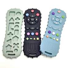 Mordedor de silicona con Control remoto para bebé, guantes anticomer, pulsera para chupete, palo de dentición, juguetes para morder, 1/3 Uds. R48O - 2025 Negro - Ver 3