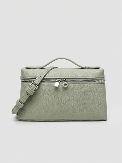 1 stuk effen lychee textuur PU vierkante schoudertas, kleine handtas voor dames, geschikt voor dagelijkse outfits, uitjes, winkelen, feestjes, elegante damestas voor woon-werkverkeer, ideaal cadeau voor Valentijnsdag, comfortabel en modieus, stijlvolle handtas, gepersonaliseerd cadeau, accessoire voor 2025, modieuze stijl geschikt voor alle gelegenheden, betaalbare luxe, rebelse feesttas, zeer geschikt voor feestjes, bruiloften, gala's, diners/banketten, elegante damestas